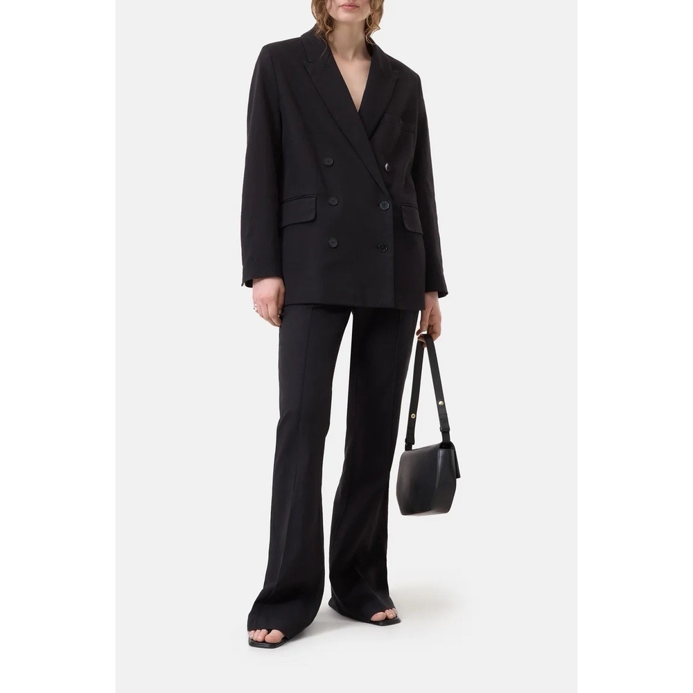 Closed C97447 Womens Double Breasted Blazer Black XS Peaked Lapel New $580